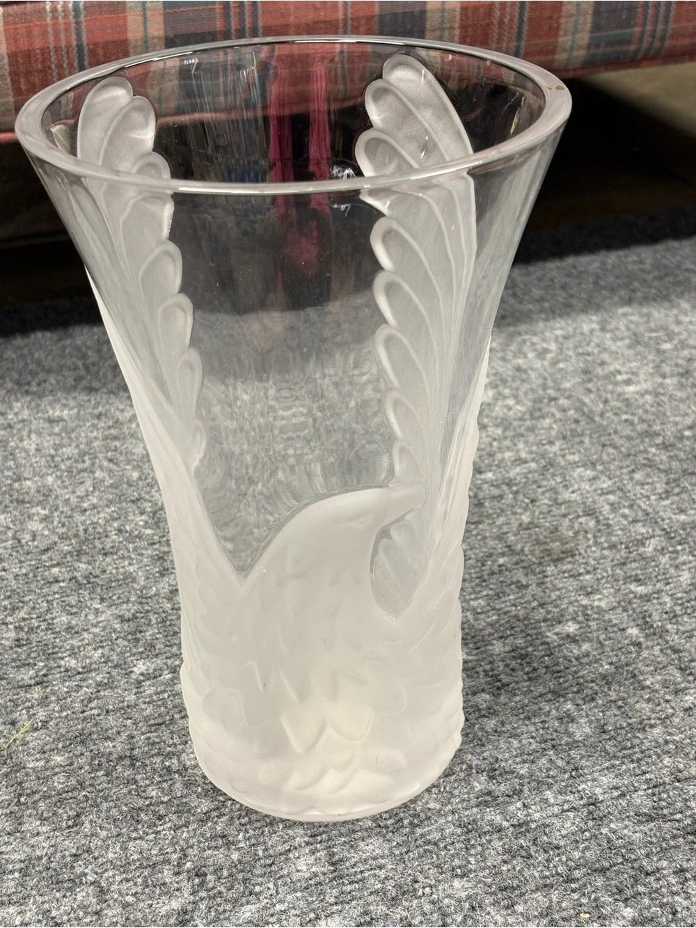 Crystal Ministries 50th Anniversary Frosted Vase with Eagle